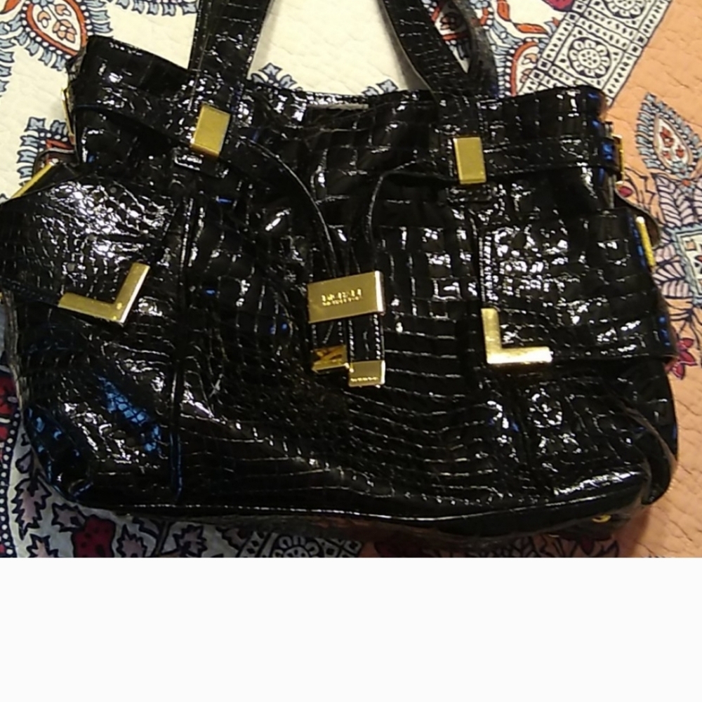 Michael Kors patent leather Croc Reptile Bag